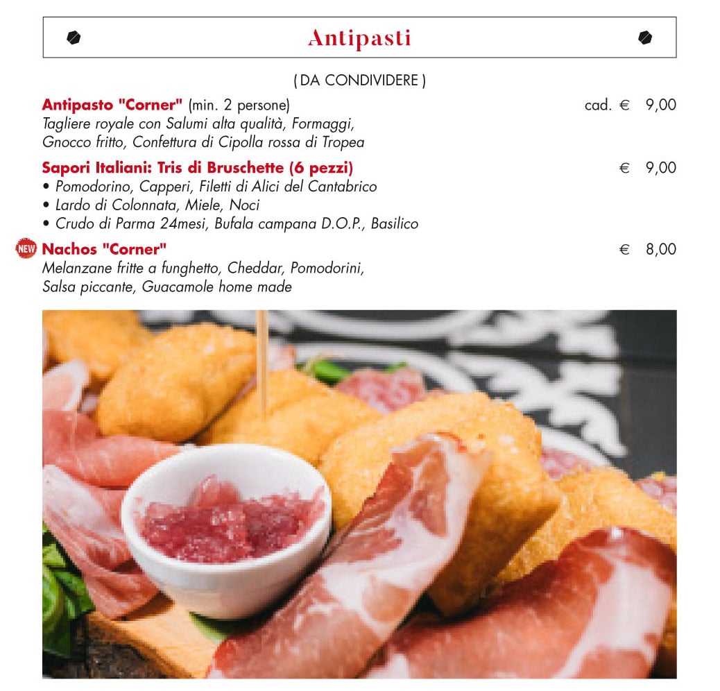 MENU Corner Milano zona Nolo