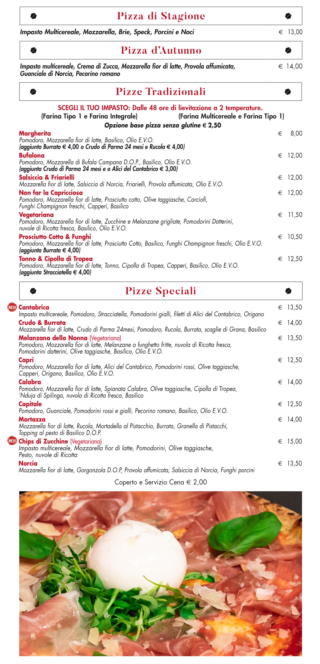 pizze corner nolo stagione