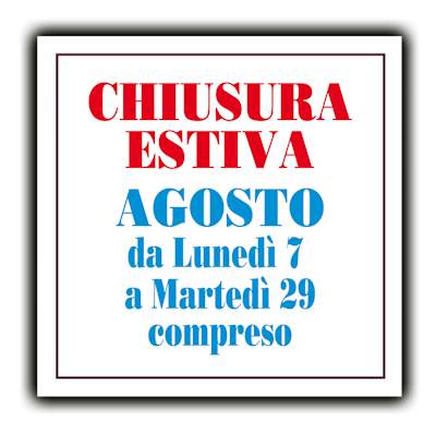 chiusura estiva 2025